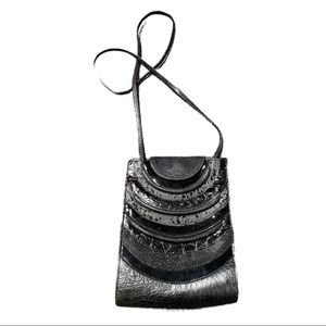 Vintage genuine leather evening bag